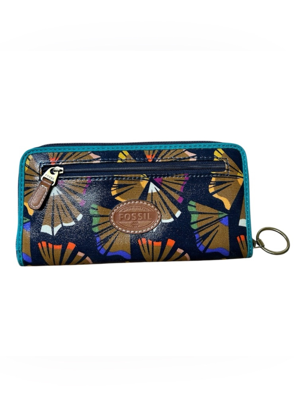 Fossil Women's Navy and Multicolor Butterfly Wallet
